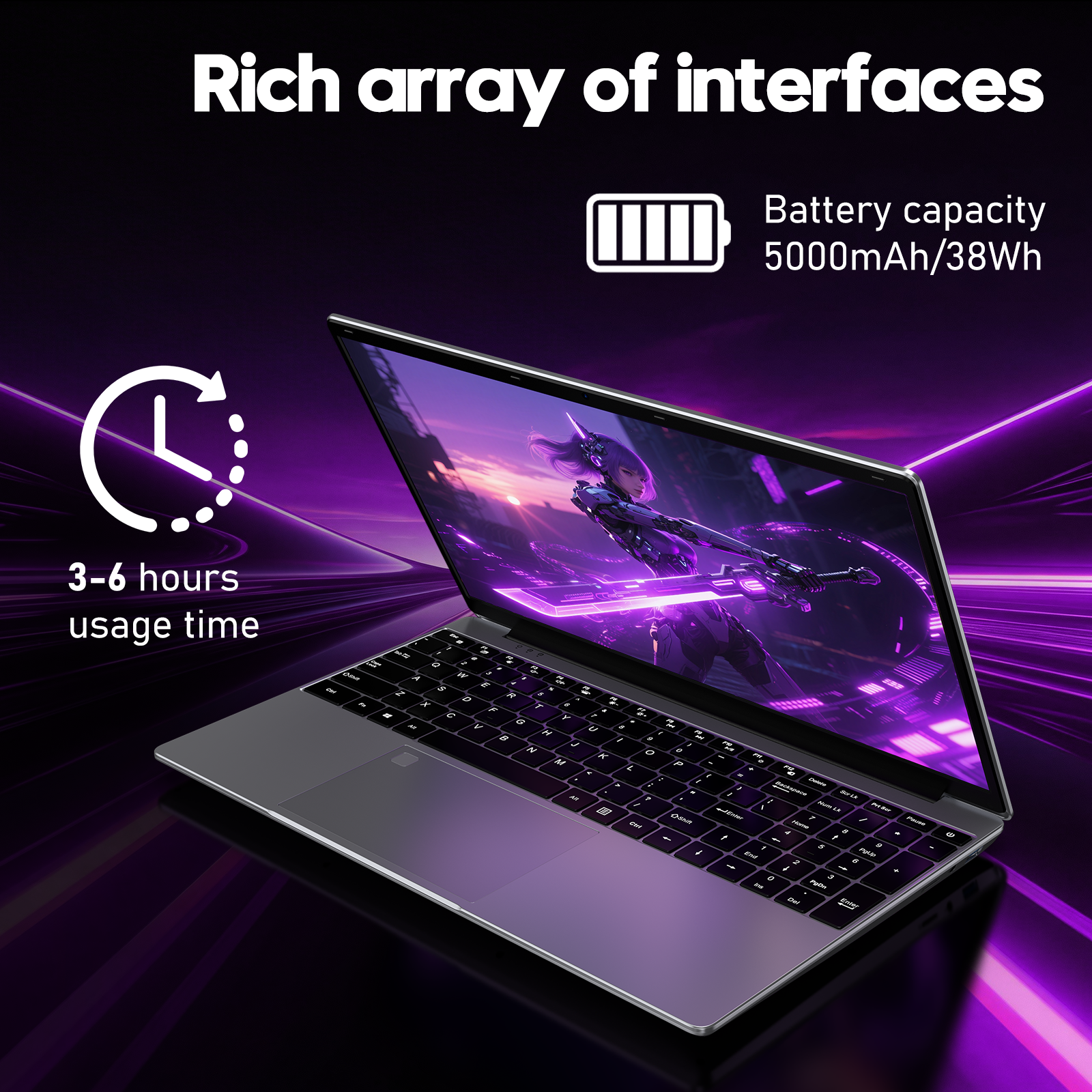 Chheart 15.6" Portable PC Laptop,Core i5 6200U up to 2.8GHz,16GB,1TB Ssd,Win 11 Pro,TF Card,Backlit Keyboard for Student & Business,Office 365