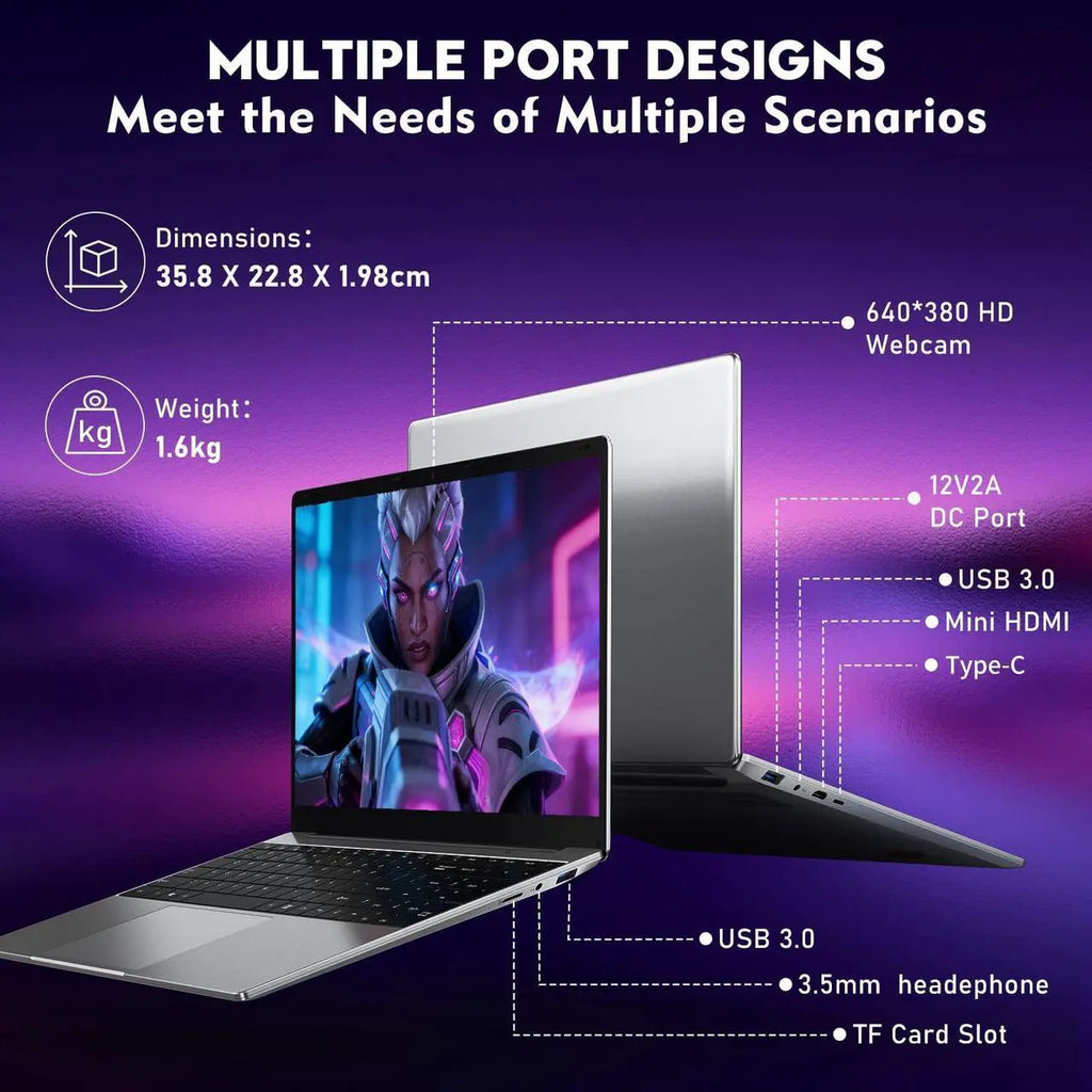 Chheart Core i5 Laptop Computer 2026 New, 15.6 Inch Window 11 Pro Lap Top PC 16GB RAM 1TB SSD, 2-Year Warranty, Office 365, FHD 1920*1080 IPS Display, Backlit Keyboard, WiFi5 BT4.2 USB, UHD Graphic