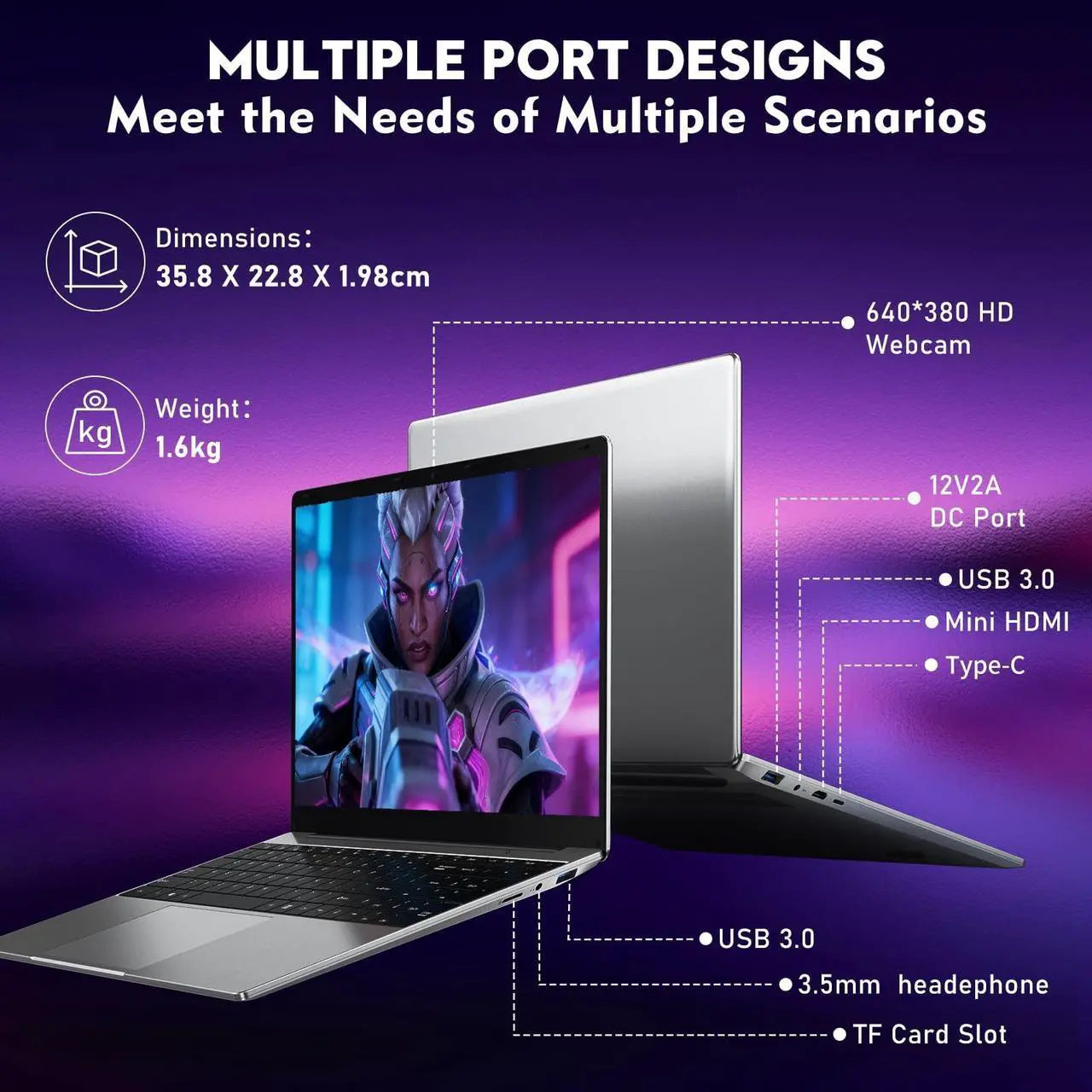 Chheart Core i5 Laptop Computer 2026 New, 15.6 Inch Window 11 Pro Lap Top PC 16GB RAM 1TB SSD, 2-Year Warranty, Office 365, FHD 1920*1080 IPS Display, Backlit Keyboard, WiFi5 BT4.2 USB, UHD Graphic
