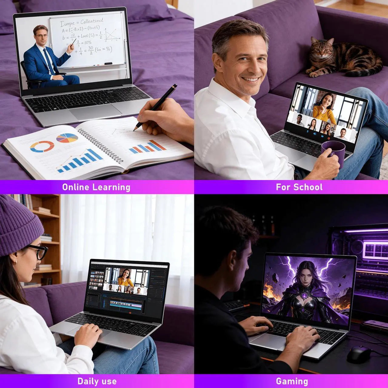 Chheart Core i5 Laptop Computer 2026 New, 15.6 Inch Window 11 Pro Lap Top PC 16GB RAM 1TB SSD, 2-Year Warranty, Office 365, FHD 1920*1080 IPS Display, Backlit Keyboard, WiFi5 BT4.2 USB, UHD Graphic