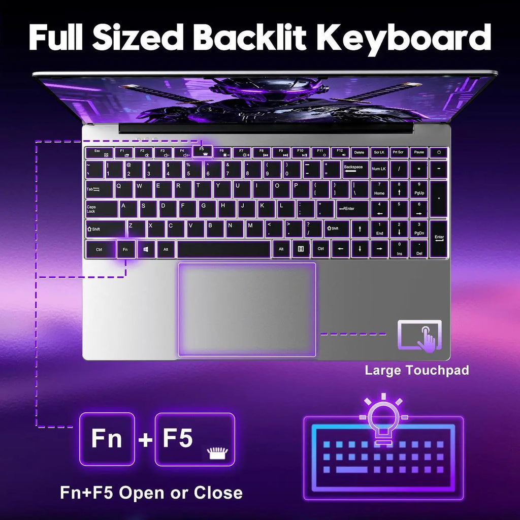 Chheart Core i5 Laptop Computer 2026 New, 15.6 Inch Window 11 Pro Lap Top PC 16GB RAM 1TB SSD, 2-Year Warranty, Office 365, FHD 1920*1080 IPS Display, Backlit Keyboard, WiFi5 BT4.2 USB, UHD Graphic