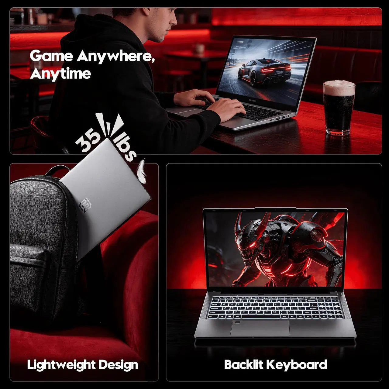 Chheart 2026 Flagship 15.6" Gaming Laptop | AMD Ryzen 7 6800H | 32GB DDR5 RAM | 1TB NVMe SSD | 8C/16T Up to 4.7GHz | Wins 11 Pro | Backlit Keyboard Fingerprint | Lightweight 3.5lb | 2-Year Warranty