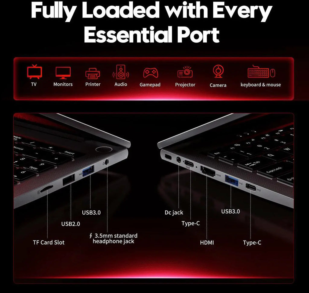 Chheart 2026 Flagship 15.6" Gaming Laptop | AMD Ryzen 7 6800H | 32GB DDR5 RAM | 1TB NVMe SSD | 8C/16T Up to 4.7GHz | Wins 11 Pro | Backlit Keyboard Fingerprint | Lightweight 3.5lb | 2-Year Warranty