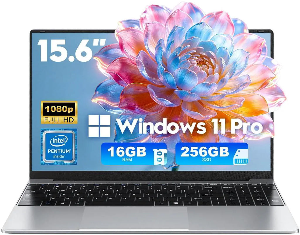 Chheart 2026 Laptop Computer Window 11 Pro, 15.6 Inch Lap Top, 16GB RAM 256GB SSD Trational PC Notebook, Office 365, Business, School, Work, Student, Kids