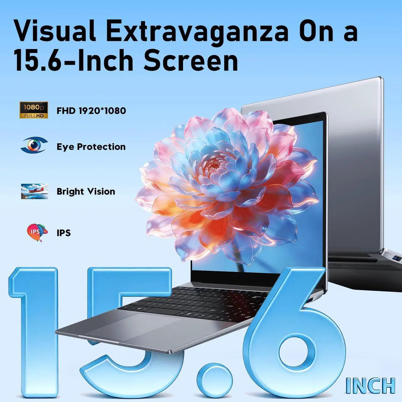 Chheart 2026 Laptop Computer Window 11 Pro, 15.6 Inch Lap Top, 16GB RAM 256GB SSD Trational PC Notebook, Office 365, Business, School, Work, Student, Kids