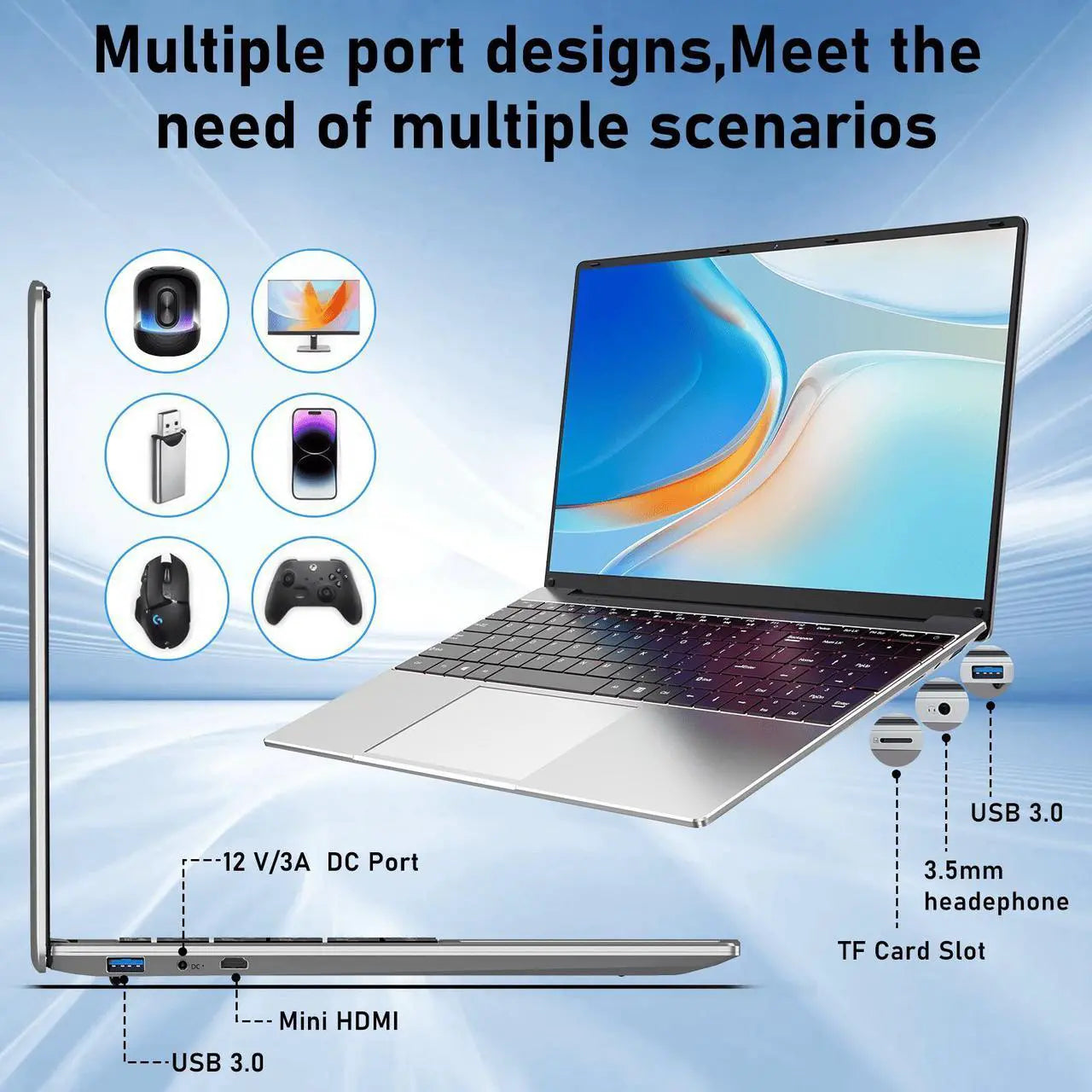 Chheart 2026 Laptop Computer Window 11 Pro, 15.6 Inch Lap Top, 16GB RAM 256GB SSD Trational PC Notebook, Office 365, Business, School, Work, Student, Kids